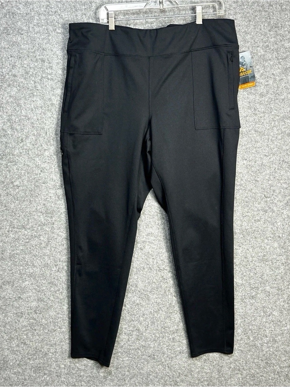 Ridgecut Toughwear Women’s 2X Black Durable Work High-Rise Leggings Jogger Pants
